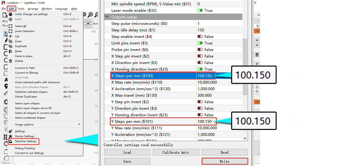 Step length settings