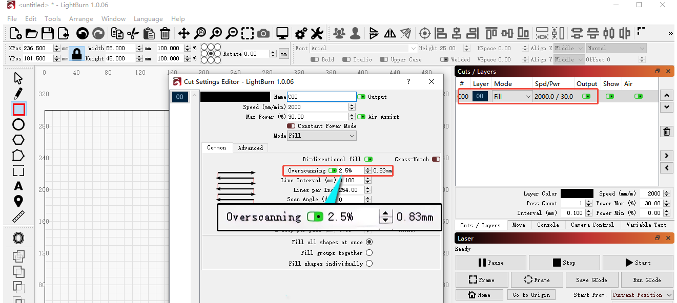 Overscan setting