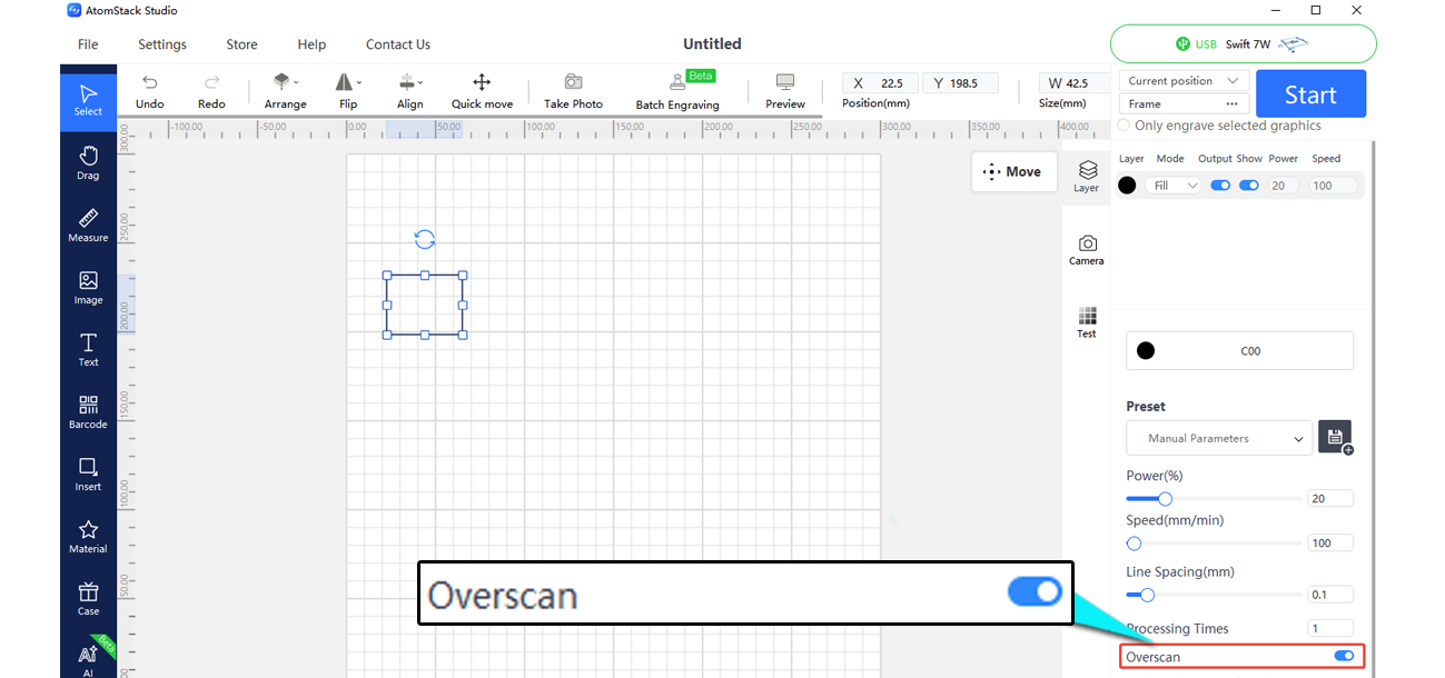 Overscan setting